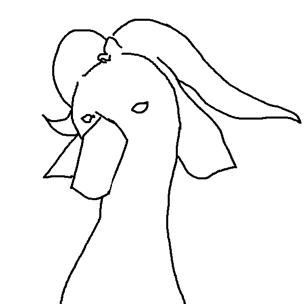 MS Paint drawing of a vaguely avian creature.